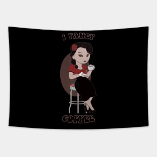 Old Style cartoon pin up - Coffee Tapestry