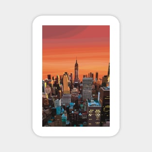 New York City illustration Magnet