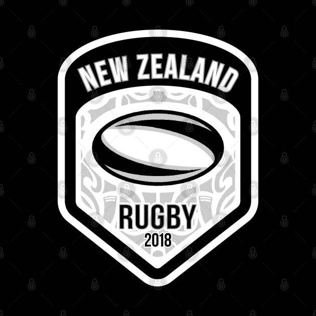 New Zealand Rugby with Maori Back Design by CR8ART