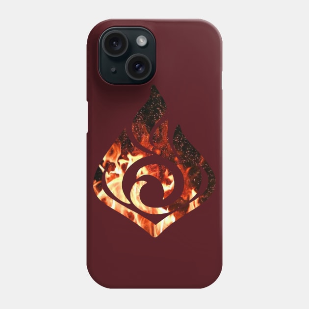 Pyro Element Genshin Impact Phone Case by Basicallyimbored