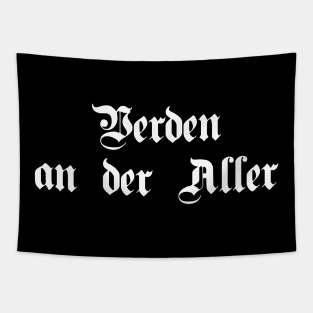 Verden an der Aller written with gothic font Tapestry