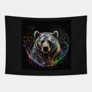 Rainbow Bear portrait Tapestry