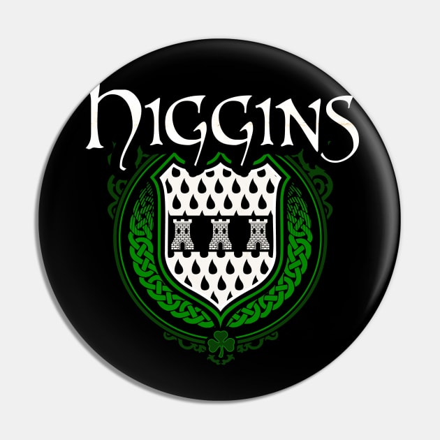 Higgins Family Irish Coat of Arms Pin by Celtic Folk