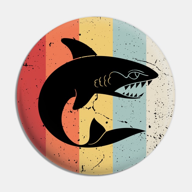 Hungry Shark Retro Vintage Pin by Daytone