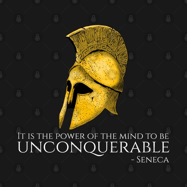 Seneca Stoic Philosophy Quote Be Unconquerable Motivational by Styr Designs