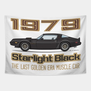 Factory Colors-Starlight Black w. Gold Graphics Tapestry