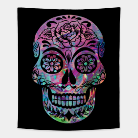 Sugar Skull Tapestries Teepublic