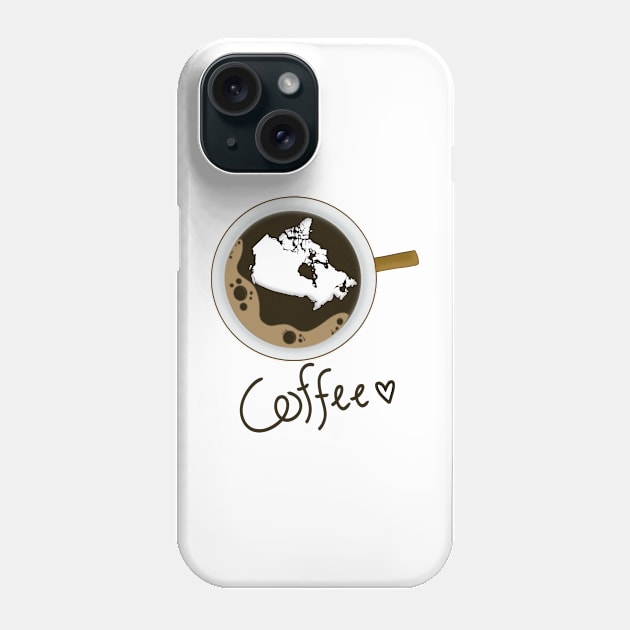 Coffee Love Canada Phone Case by thenewkidprints