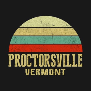 PROCTORSVILLE VERMONT Vintage Retro Sunset T-Shirt