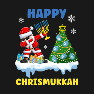 Happy Chrismukkah Funny Hanukkah Pajamakah Boys Girls Jewish T-Shirt