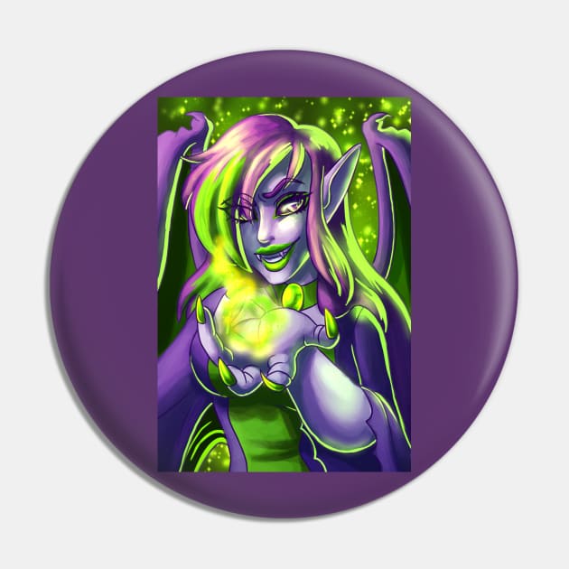 Jhudora the Dark Faerie Pin by cometkins