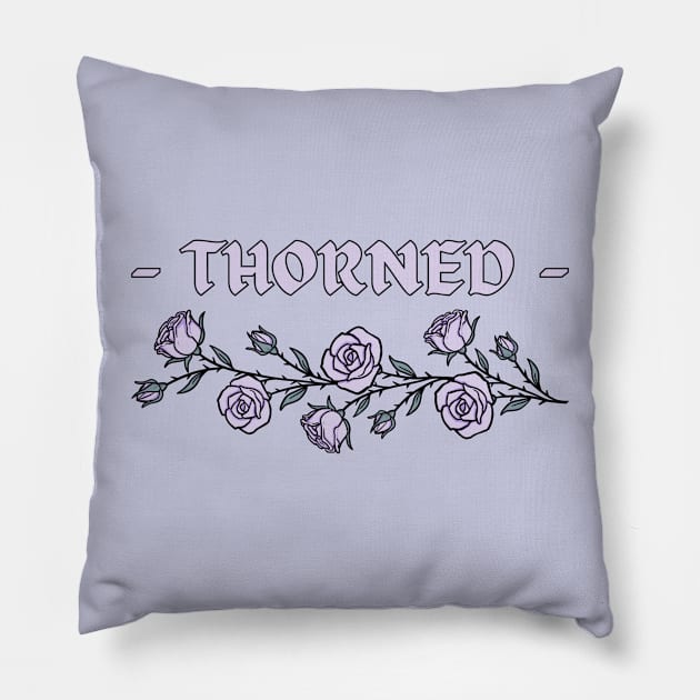 T H O R N E D Pillow by TheLykosApparel