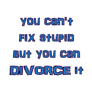 you can't fix stupid but you can DIVORCE it T-Shirt