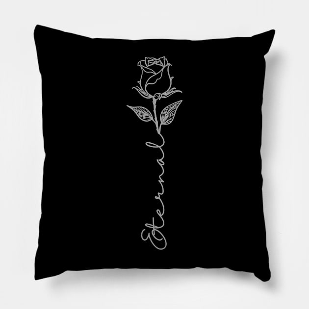 Eternal Rose Pillow by LylaLace Studio