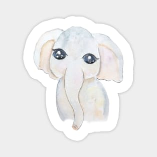 cute baby elephant watercolor Magnet