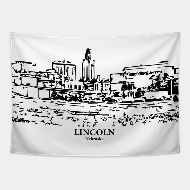 Lincoln - Nebraska Tapestry by Lakeric