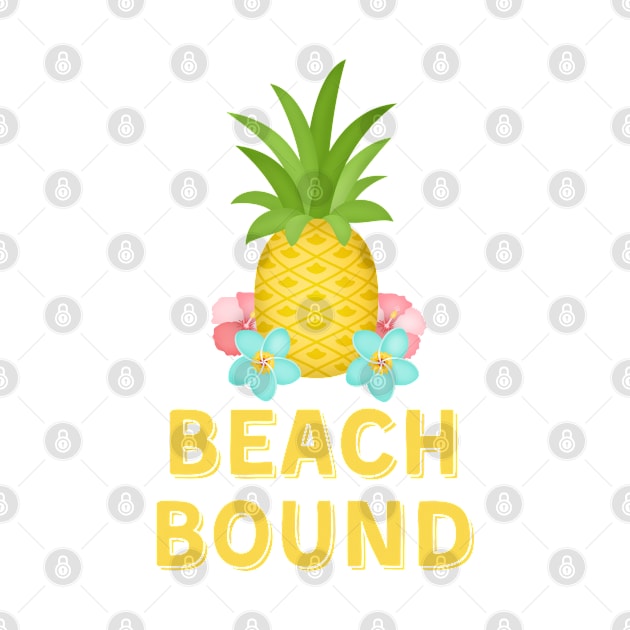 Travel Gifts Beach Bound Vacation Spring Break Pineapple  Gift by InnerMagic