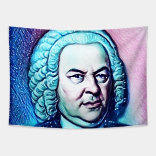 Johann Sebastian Bach Snowy Portrait | Johann Sebastian Bach Artwork 12 Tapestry