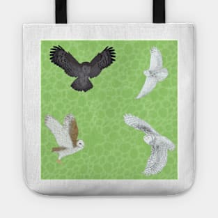 Soaring Owls Mint Tote