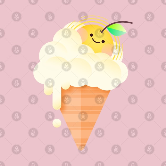 Vanilla Sunrise Ice Cream by noeyedeer