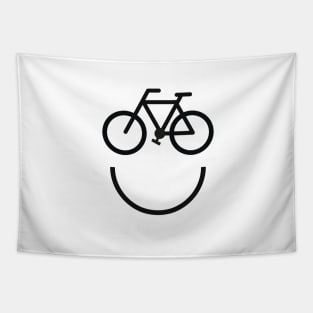 Bike face, bicycle smiley Tapestry