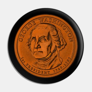 USA George Washington Coin in Orange Pin