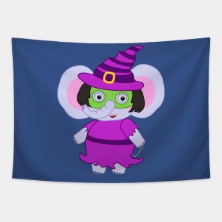 Emma Elephant - Halloween Witch costume Tapestry