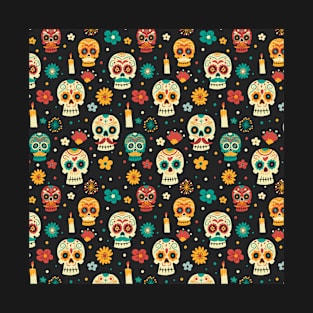 Sugar Skull Pattern T-Shirt