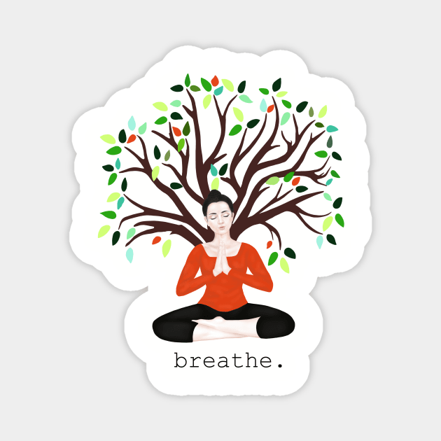 tree. breathe Magnet by Breathe Serene 