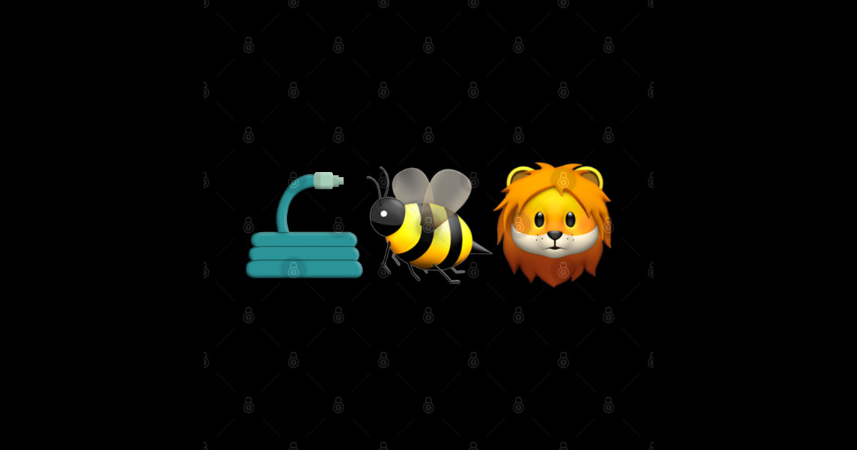 Hose Bee Lion Emoji TShirt Emoji Funny Sticker TeePublic
