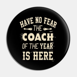 Skeleton Ice Hockey Coach of the year coaching Dad coach Pin