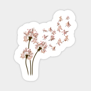 Pig Dandelion Flower Magnet