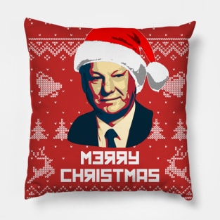Boris Yeltsin Merry Christmas Pillow