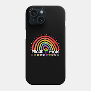 Proud Mom LGBTQ Flag Gay Pride Month For Mothers Phone Case