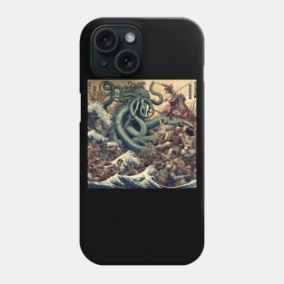 Battle against the legendary beast with Katsushika Hokusai style Phone Case