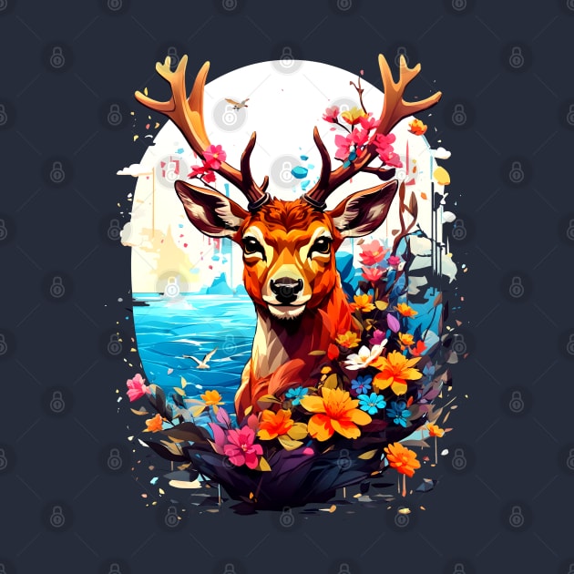 Deer Illustration by T-shirt US