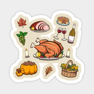 Thanksgiving Food Magnet