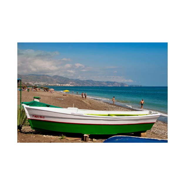 Fishing Boat Penoncillo Beach Torrox Costa Spain by AndyEvansPhotos