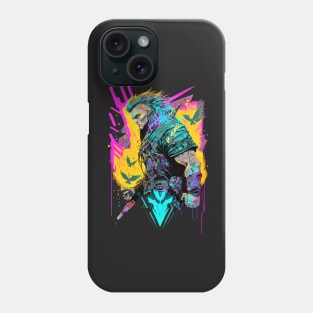 Neon Cyberpunk Viking - V1.01 Phone Case