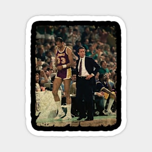 Kareem Abdul Jabbar and Pat Riley 1985 Magnet