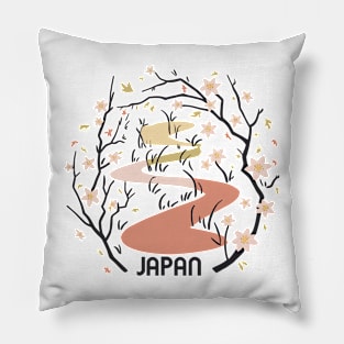 Japanese Sakura Path Pillow