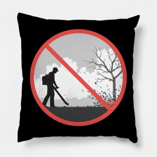 Autumn Leaf Blowing Prohibited! Vintage Pillow