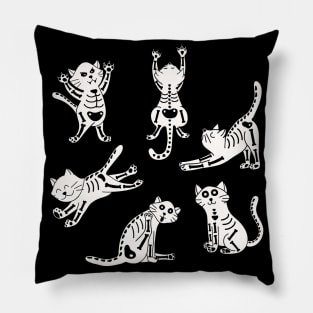 SkeleCats T Shirt Funny Cute Shirt for Cat Lover Pillow