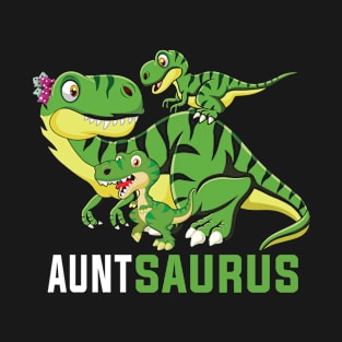 Auntsaurus Cute Aunt Saurus Dinosaur Christmas T-Shirt