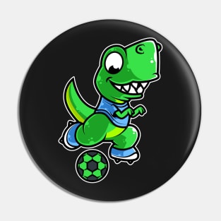 Dinosaur Football Game Day Funny Team Sports Rex Soccer design Pin