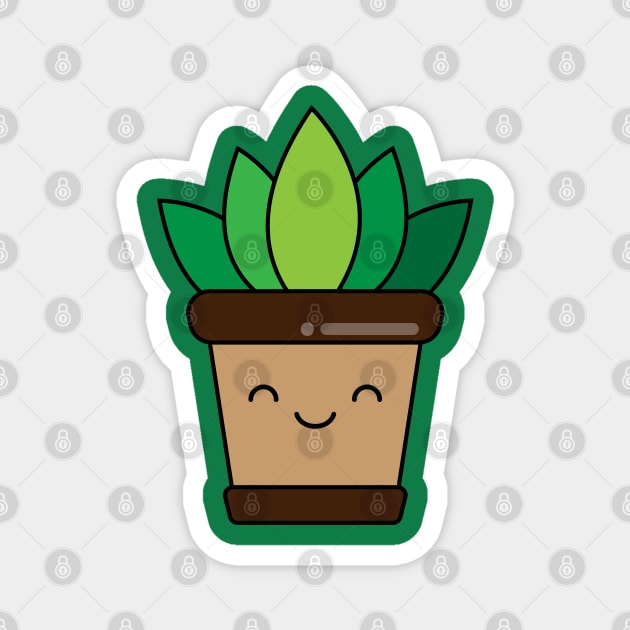 Kawaii Plant Magnet by WildSloths