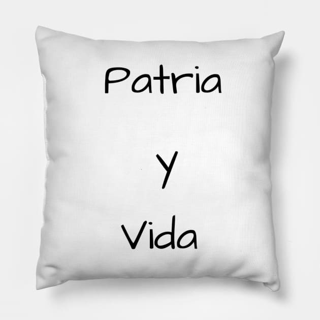 A simple message in support of the Cuban people Pillow by VazMas Design