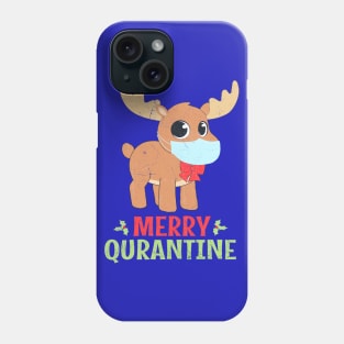 Merry Quarantine Christmas 2020 Vintage Deer Mask Phone Case