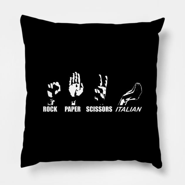 Rock Paper Scissors Italian Pillow by giovanniiiii
