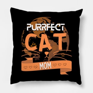 Purrfect Cat Mom Pillow